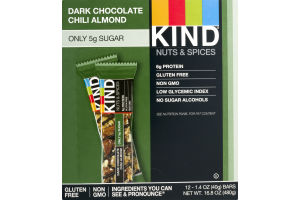 KIND Nuts & Spices Dark Chocolate Chili Almond - 12 CT