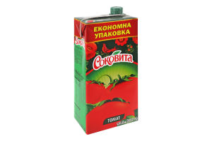 Сок с мякотью стерилизованный томатный Соковита т/п 1.93л