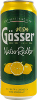 Пиво спеціальне 0.5л 2% світле фільтроване пастеризоване Natur Radler Gosser з/б