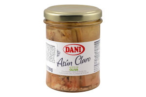 Тунець жовтоперий DANI 190г в олив.олії скло И599(Іспанія)