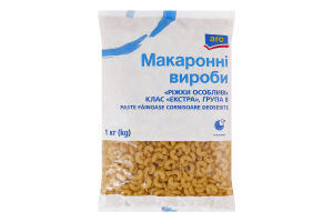 Изделия макаронные класс Экстра группа B Рожки особенные Aro м/у 1кг