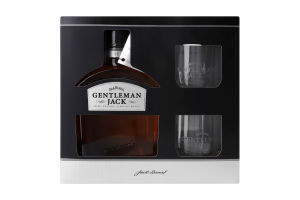 Набор Jack Daniel's Виски Gentleman Jack 40% 0.7л + 2 стакана 1шт