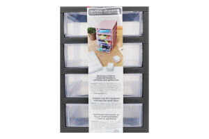 Органайзер граніт/прозорий на 4ящики універсальний Алеана