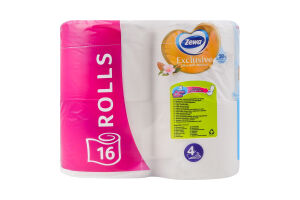 Бумага туалетная 4-х слойная Ultra soft almond Exclusive Zewa 16шт