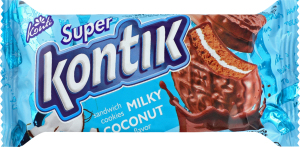 Печенье-сэндвич молочный со вкусом кокоса Super Kontik м/у 90г