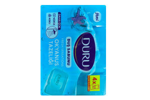 Мило косметичне для душу Свіжість океану Fresh sensations Duru 4х150г