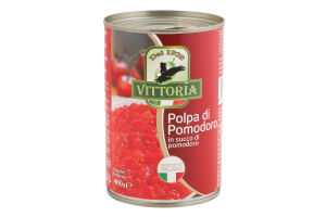 Помідори перетерті VITTORIA Polpa di Pomodoro, ж/б, 400г, 24шт/ящ
