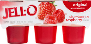 JELL-O Gelatin Snacks Strawberry & Raspberry - 6 CT