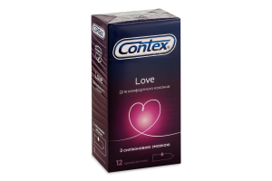 Презервативи латексні з силіконовою змазкою Love Contex 12шт