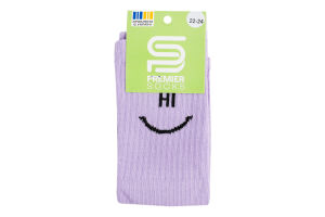 Шкарпетки підл Premier socks Hi-Bye св.бузк р22-24