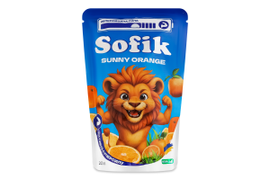 Напиток соковый безалкогольный негазированный со вкусом апельсина Sunny orange Sofik д/п 200мл