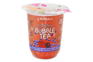 Напиток пастеризованный со вкусом гибискуса и голубики с зеленым чаем The Boba Co. ст 330мл