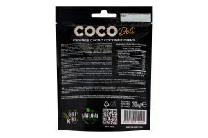 Чипси кокосові з апельсином та какао Coco Deli д/п 30г