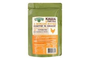Каша рисовая с мясом курицы стерилизованная Верес д/п 350г