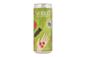 Сидр 0.33л 5.3% яблочный полусухой газированный Raspberry morning Yablo ж/б