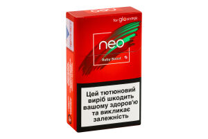 Виріб тютюновмісний для електричного нагрівання з фільтром Neo Demi Ruby boost 20шт