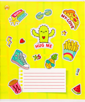 Зошит шкільний Люкс у косу лінію без допоміжної лінії 12аркушів Тетрада