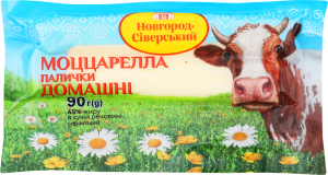 Cир м'який Моцарелла палички домашні 45% 90г в/у Новгород-Сіверський СЗ