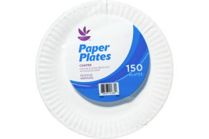 Ahold Paper Plates 9" Coated - 150 CT