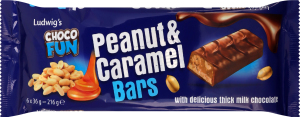 Набір батончиків Choco Fun Peanut&Caramel мол шок