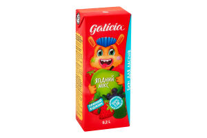 Сок с мякотью из смеси фруктов Ягодный микс Galicia т/п 0.2л