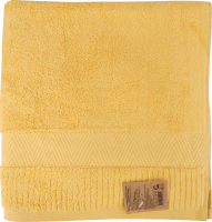 Рушник жовтий махровий зеро твіст з бордюром 70*140см 600г/м2 ГМ Текстайл