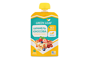 Карамель кокосовая со сладкой стевией Green Leaf д/п 90г
