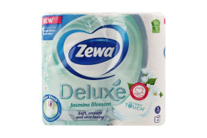 Папір туалетний 3-х шаровий Jasmine Blossom Deluxe Zewa 4шт