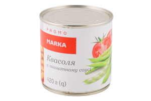Фасоль в томатном соусе стерилизованная Marka Promо ж/б 420г