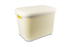 Кошик 30л молочний з кришкою Diomedea