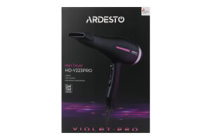 Фен Violet PRO чорний 2швидкості дифузор 1850-2200Вт Ardesto