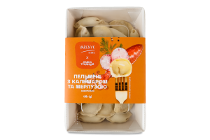 Пельмени с кальмаром и мерлузой Varenyk Time к/у 400г