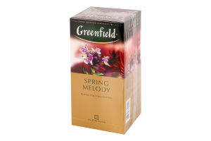 Чай чорний з душистими травами та фруктовим ароматом Spring Melody Greenfield к/у 25х1.5г