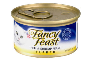 Fancy Feast Gourmet Cat Food Fish & Shrimp Feast Flaked