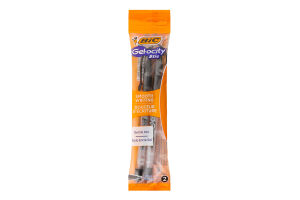Ручка гелева Gelocity Stic чорна 0,5мм 2шт BiC