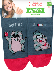 CONTE Шкарпетки жіночі Happy 17С-21СП р.23 124 джинс