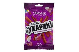 Сухарики ржано-пшеничные Чеснок Jokers м/у 60г