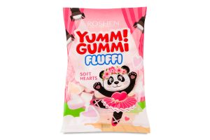 Конфеты Маршмеллоу Soft hearts Fluffi Yummi Gummi Roshen м/у 65г