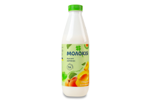 Йогурт 1.4% питьевой с наполнителем фруктовым пастеризованным Абрикос Молокія п/бут 770г