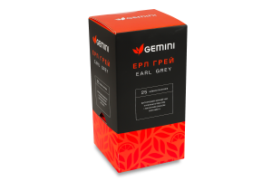 Чай черный с ароматом бергамота Эрл Грей Gemini в/с к/у 25х2г