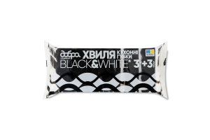Губки кухонні Хвиля Black&White Добра господарочка 6шт