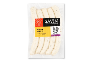 Колбаски вареные из мяса птицы Чикен Гриль Savin Product в/с кг