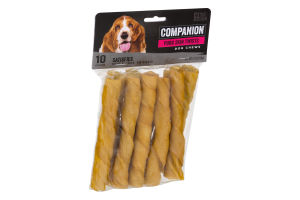 Companion Dog Chews Pork Skin Twists - 10 CT