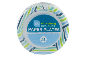 Smart Sense Ultra Strong Designer Paper Plates 10.06 IN - 44 CT