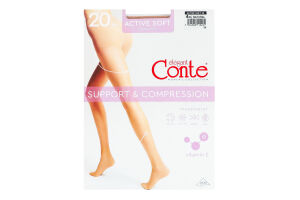 Колготки жіночі Conte elegant Active soft 20den 4 natural