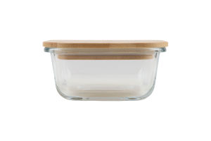 Контейнер для зберігання бамбукова кришка скло 340мл №KYYW577 Greenwich Product Co. Limited 1шт