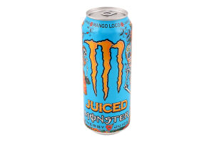 Напій енергетичний безалкогольний сильногазований з цукром Mango Loco Juiced Monster Energy з/б 500мл