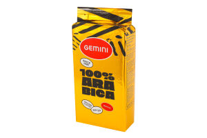 Кава натуральна смажена мелена 100% Arabica Gemini в/ґ в/у 250г