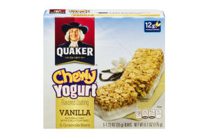 Quaker Chewy Yogurt Flavored Coating Vanilla Granola Bars - 5 CT