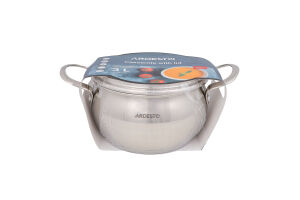 Каструля Gemini Liguria 3л нержавіюча сталь з скляною кришкою Ardesтo
